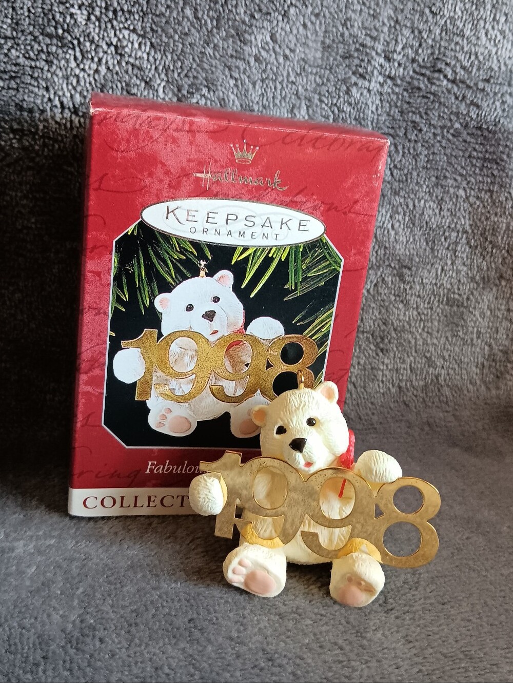90s Kids Christmas Tree Ornament Hallmark Polar Bear Holiday Keepsake 1998 VTG - Picture 8 of 8